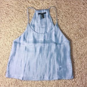 Forever 21 satin light baby blue tank top